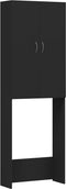 vidaXL - Wasmachinekast - 64x25,5x190 - cm - zwart