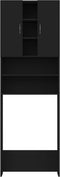 vidaXL - Wasmachinekast - 64x25,5x190 - cm - zwart
