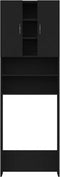 vidaXL - Wasmachinekast - 64x25,5x190 - cm - zwart