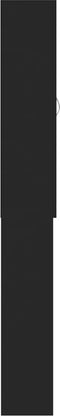 vidaXL - Wasmachinekast - 64x25,5x190 - cm - zwart