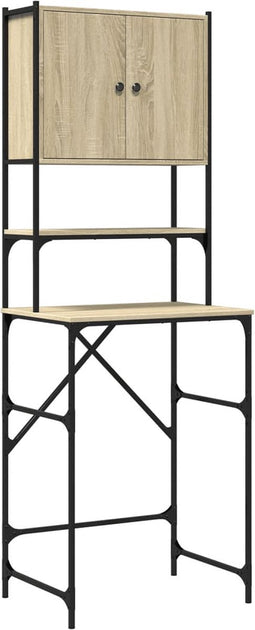 vidaXL - Wasmachinekast - 68x48,5x194 - cm - sonoma - eikenkleurig