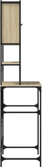vidaXL - Wasmachinekast - 68x48,5x194 - cm - sonoma - eikenkleurig