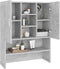 vidaXL - Wasmachinekast - 70,5x25,5x90 - cm - betongrijs