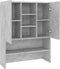vidaXL - Wasmachinekast - 70,5x25,5x90 - cm - betongrijs