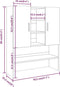 vidaXL - Wasmachinekast - 70,5x25,5x90 - cm - bruineikenkleurig