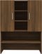 vidaXL - Wasmachinekast - 70,5x25,5x90 - cm - bruineikenkleurig