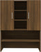vidaXL - Wasmachinekast - 70,5x25,5x90 - cm - bruineikenkleurig