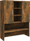 vidaXL - Wasmachinekast - 70,5x25,5x90 - cm - gerookt - eikenkleurig
