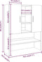 vidaXL - Wasmachinekast - 70,5x25,5x90 - cm - gerookt - eikenkleurig