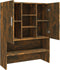 vidaXL - Wasmachinekast - 70,5x25,5x90 - cm - gerookt - eikenkleurig