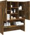 vidaXL - Wasmachinekast - 70,5x25,5x90 - cm - gerookt - eikenkleurig