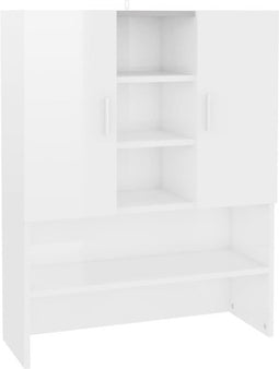 vidaXL - Wasmachinekast - 70,5x25,5x90 - cm - hoogglans - wit