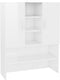 vidaXL - Wasmachinekast - 70,5x25,5x90 - cm - hoogglans - wit