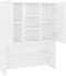 vidaXL - Wasmachinekast - 70,5x25,5x90 - cm - hoogglans - wit