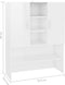 vidaXL - Wasmachinekast - 70,5x25,5x90 - cm - hoogglans - wit