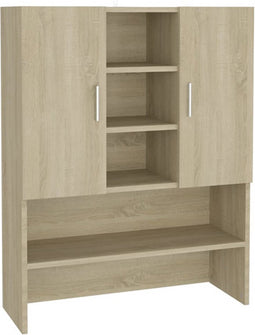 vidaXL - Wasmachinekast - 70,5x25,5x90 - cm - sonoma - eikenkleurig
