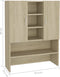 vidaXL - Wasmachinekast - 70,5x25,5x90 - cm - sonoma - eikenkleurig