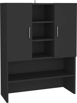 vidaXL - Wasmachinekast - 70,5x25,5x90 - cm - zwart
