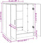 vidaXL - Wasmachinekast - 71x71,5x91,5 - cm - gerookt - eikenkleurig