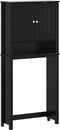 vidaXL - Wasmachinekast - BERG - 76x27x164,5 - cm - massief - hout - zwart