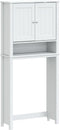 vidaXL - Wasmachinekast - BERG - 76x27x164,5 - cm - massief - hout - wit
