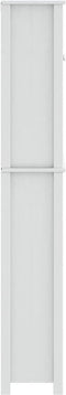 vidaXL - Wasmachinekast - BERG - 76x27x164,5 - cm - massief - hout - wit
