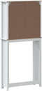 vidaXL - Wasmachinekast - BERG - 76x27x164,5 - cm - massief - hout - wit