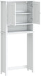 vidaXL - Wasmachinekast - BERG - 76x27x164,5 - cm - massief - hout - wit