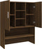 vidaXL - Wasmachinekast - bewerkt - hout - bruin - eikenkleur