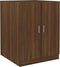 vidaXL - Wasmachinekast - bewerkt - hout - bruin - eikenkleur