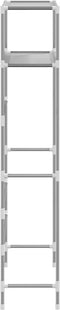 vidaXL - Wasmachinerek - 2-laags - 69x28x143 - cm - ijzer - grijs