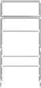 vidaXL - Wasmachinerek - 2-laags - 69x28x143 - cm - ijzer - grijs