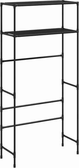 vidaXL - Wasmachinerek - 2-laags - 69x28x143 - cm - ijzer - zwart