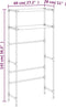 vidaXL - Wasmachinerek - 2-laags - 69x28x143 - cm - ijzer - zwart