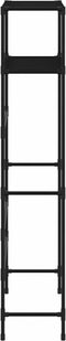 vidaXL - Wasmachinerek - 2-laags - 69x28x143 - cm - ijzer - zwart