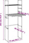 vidaXL - Wasmachinerek - 77x52x192 - cm - aluminium