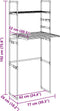 vidaXL - Wasmachinerek - 77x52x192 - cm - aluminium