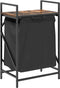 vidaXL - Wasmand - 1 - vak - met - plank - gerookt - eikenkleurig