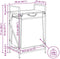 vidaXL - Wasmand - 1 - vak - met - plank - gerookt - eikenkleurig