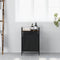 vidaXL - Wasmand - 1 - vak - met - plank - gerookt - eikenkleurig