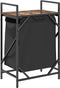 vidaXL - Wasmand - 1 - vak - met - plank - gerookt - eikenkleurig