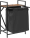 vidaXL - Wasmand - 1 - vak - met - plank - gerookt - eikenkleurig