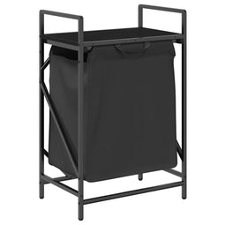 vidaXL - Wasmand - 1 - vak - met - plank - zwart - eikenkleurig