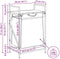 vidaXL - Wasmand - 1 - vak - met - plank - zwart - eikenkleurig