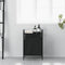 vidaXL - Wasmand - 1 - vak - met - plank - zwart - eikenkleurig