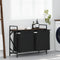 vidaXL - Wasmand - 2 - vakken - met - plank - bruin - eikenkleurig