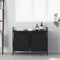 vidaXL - Wasmand - 2 - vakken - met - plank - bruin - eikenkleurig