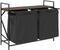 vidaXL - Wasmand - 2 - vakken - met - plank - bruin - eikenkleurig
