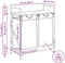 vidaXL - Wasmand - 2 - vakken - met - plank - gerookt - eikenkleurig
