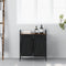 vidaXL - Wasmand - 2 - vakken - met - plank - gerookt - eikenkleurig